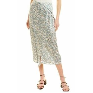 Vince BLUE FOG Women's Carnation Asymmetric Cascade Drape Skirt, US 20 MSRP $325